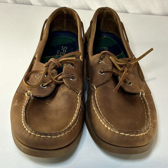 Sperry Top-Sider Authentic Original 2 Eye Boat Shoe Men's size 11 Brown Leather - Picture 2 of 8